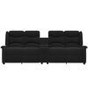 vidaXL Fauteuil inclinable avec porte-gobelet 4 places Noir
