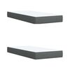 vidaXL Sommier &agrave; lattes de lit avec matelas Gris fonc&eacute; 200x200cm Tissu