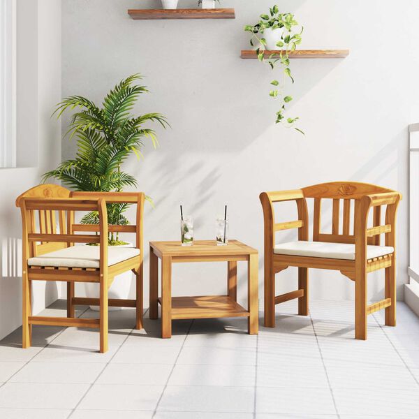 vidaXL Banc rose Naturel 68,5 x 46 x 82,5 cm Bois d'Acacia Massif