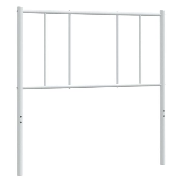 vidaXL T&ecirc;te de lit m&eacute;tal blanc 100 cm