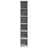 vidaXL Buffet haut gris b&eacute;ton 30x41x185 cm bois d'ing&eacute;nierie