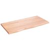 vidaXL &Eacute;tag&egrave;re murale marron clair 80x40x2 cm bois ch&ecirc;ne massif trait&eacute;