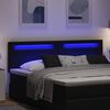 vidaXL T&ecirc;te de lit LED Noir 180 cm Cuir synth&eacute;tique