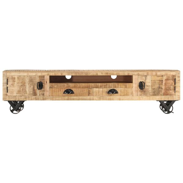 vidaXL Meuble TV 150x30x37 cm Bois solide de manguier