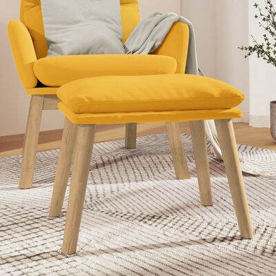 vidaXL Repose-pied Jaune moutarde 45x29,5x35 cm Velours