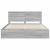 vidaXL Cadre de lit Gris Sonoma 200 x 200 cm Bois de pin massif