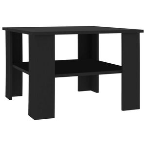 vidaXL Table basse Noir 60x60x42 cm Bois d&rsquo;ing&eacute;nierie