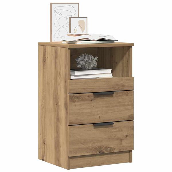 vidaXL Tables de chevet 2 pcs ch&ecirc;ne artisanal bois d'ing&eacute;nierie