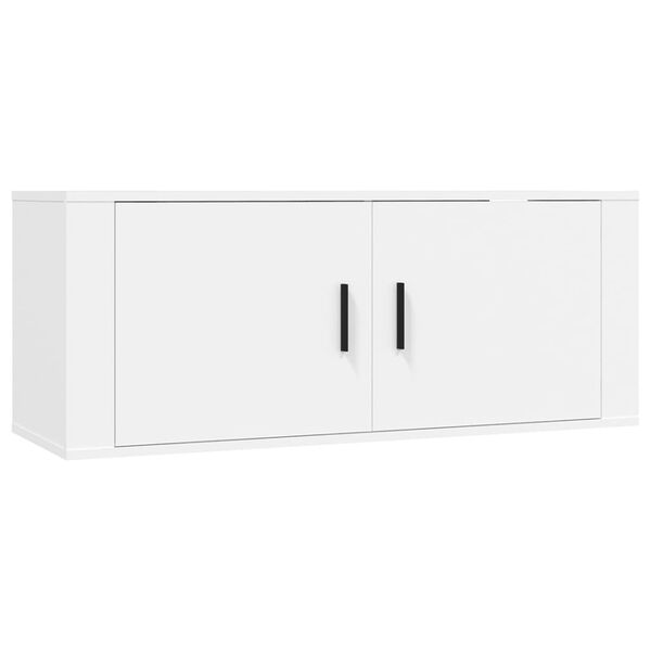 vidaXL Meuble TV mural Blanc 100x34,5x40 cm