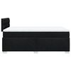 vidaXL Sommier &agrave; lattes de lit avec matelas noir 120x190 cm tissu