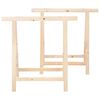 vidaXL Tr&eacute;teaux pliables 2 pcs Pin&egrave;de