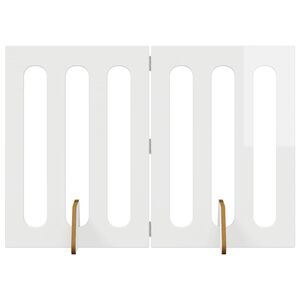 vidaXL Cl&ocirc;ture pliable pour animaux 2 pcs Blanc Brillant