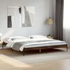 vidaXL Cadre de lit sans matelas ch&ecirc;ne marron 200x200 cm