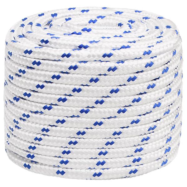 vidaXL Corde de bateau Blanc 16 mm 100 m Polypropylène