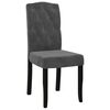 vidaXL Chaises &agrave; manger lot de 2 Gris fonc&eacute; Velours