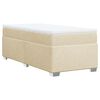 vidaXL Sommier &agrave; lattes de lit avec matelas Cr&egrave;me 80x200 cm Tissu