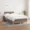 vidaXL Sommier &agrave; lattes de lit avec matelas taupe 120x190 cm tissu