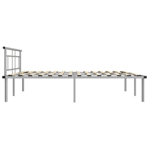 vidaXL Cadre de lit sans matelas gris métal 200x200 cm