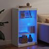 vidaXL Buffet avec lumi&egrave;res LED blanc 60,5x37x100 cm