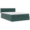 vidaXL Cadre de lit ottoman avec matelas vert fonc&eacute; 140x200 cm velours