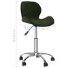vidaXL Chaises pivotantes &agrave; manger lot de 4 Vert fonc&eacute; Velours
