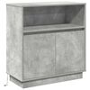 vidaXL Buffet LED Gris b&eacute;ton 71 x 34,5 x 75 cm Bois d'ing&eacute;nierie