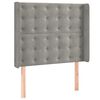 vidaXL Sommier &agrave; lattes de lit matelas et LED Gris clair 100x200 cm