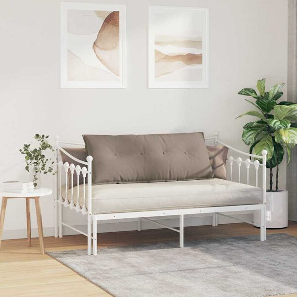 vidaXL Coussin de Dos Taupe 120 x 50 cm Tissu en microfibre