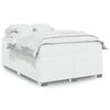 vidaXL Sommier &agrave; lattes de lit avec matelas Blanc 160x200cm Similicuir