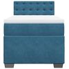 vidaXL Sommier &agrave; lattes de lit avec matelas bleu 80x200 cm velours