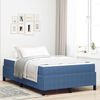 vidaXL Cadre de lit avec matelas Bleu 120 x 200 cm tissu
