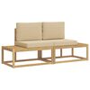 vidaXL Ensemble de canap&eacute;s d'ext&eacute;rieur 2 pc Blanc et Beige Polyester