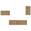vidaXL Ensemble meuble TV 4 pcs ch&ecirc;ne artisanal 30.5 x 30 x 60 cm