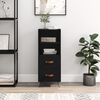 vidaXL Buffet Noir 34,5x34x90 cm Bois d'ing&eacute;nierie