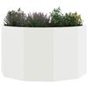 vidaXL Jardini&egrave;re Blanc 90 x 90 x 50 cm Acier