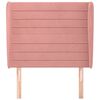 vidaXL T&ecirc;te de lit avec oreilles Rose 103x23x118/128 cm Velours