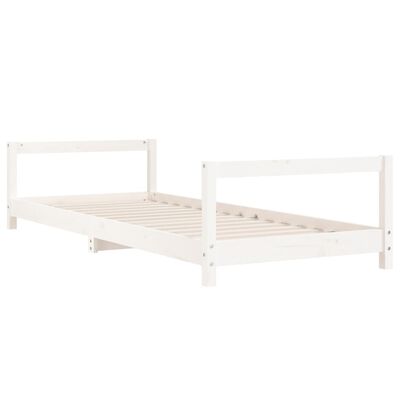 vidaXL Cadre de lit pour enfants blanc 80x200 cm bois de pin massif