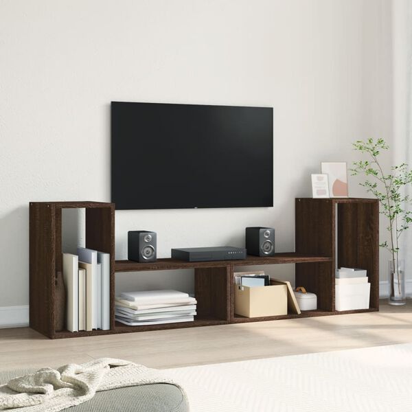 vidaXL Meubles TV 2 pcs ch&ecirc;ne marron 75x30x50 cm bois ing&eacute;nierie