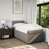 vidaXL Sommier &agrave; lattes de lit avec matelas Taupe 80x200 cm Tissu