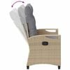 vidaXL Banc de jardin Beige et Gris clair 105 x 60 x 112 cm