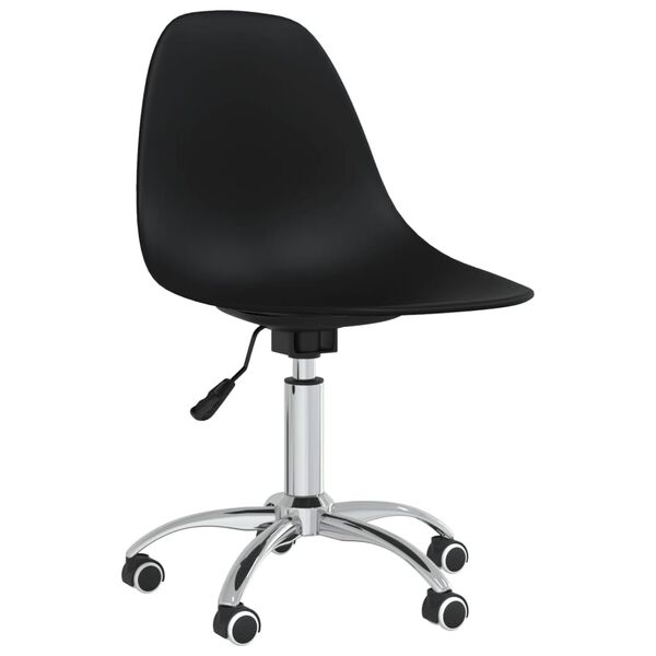 vidaXL Chaise de bureau pivotante Noir PP