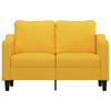 vidaXL Canap&eacute; &agrave; 2 places Jaune clair 120 cm Tissu