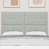 vidaXL T&ecirc;te de lit LED avec t&ecirc;te de lit Gris clair 144 cm Polyester