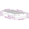 vidaXL Cadre de lit Marron 90 x 200 cm Pin massif