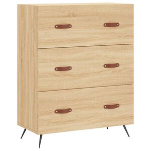 vidaXL Commode ch&ecirc;ne sonoma 69,5 x 34 x 90 cm bois d'ing&eacute;nierie