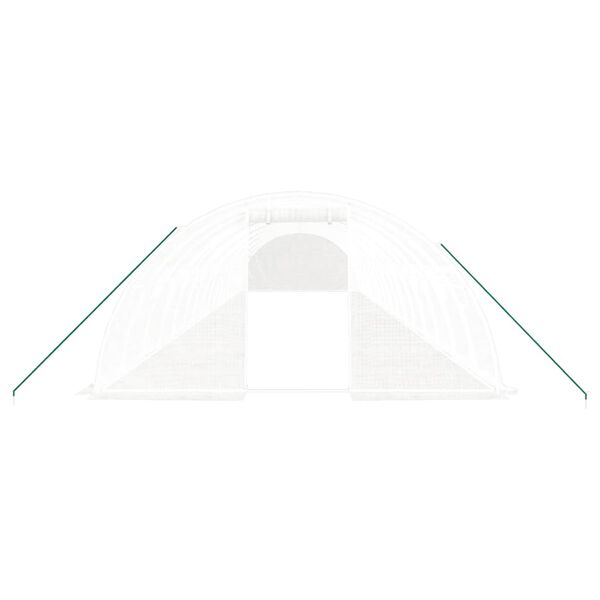 vidaXL Serre avec cadre en acier blanc 64 m&sup2; 16x4x2 m