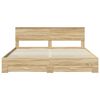 vidaXL Cadre de lit Ch&ecirc;ne Sonoma 200 x 200 cm Bois d'ing&eacute;nierie