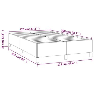 vidaXL Cadre de lit sans matelas gris clair 120x200 cm tissu