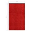 vidaXL Paillasson lavable Rouge 90x150 cm