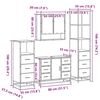 vidaXL Ensemble de meubles de salle de bain 4 pcs ch&ecirc;ne sonoma